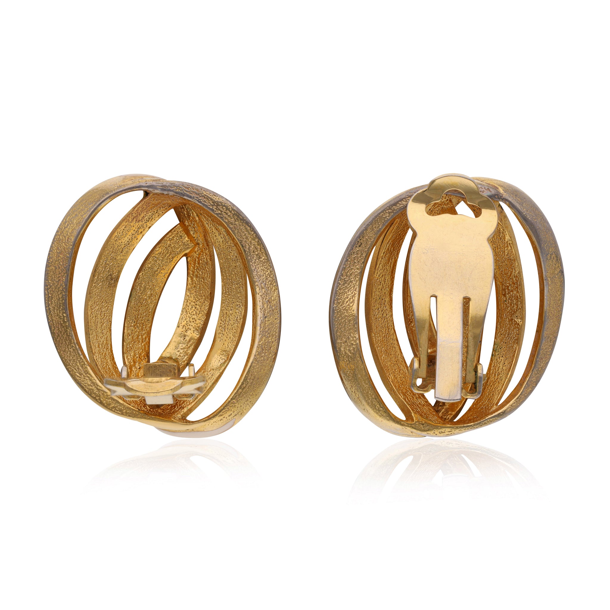 Vintage Cage Enamel Ear Clips