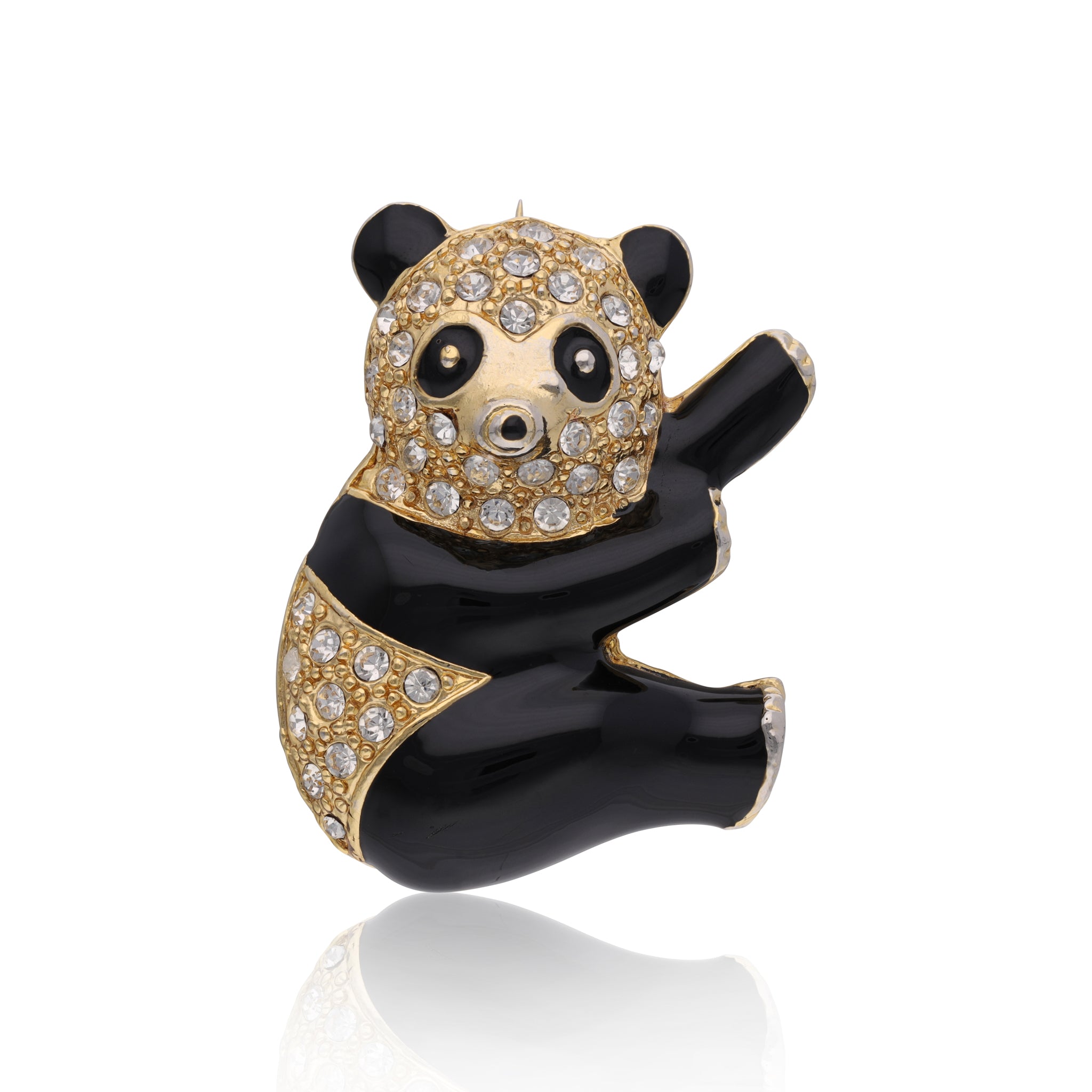 Contemporary Panda Pin Brooch front