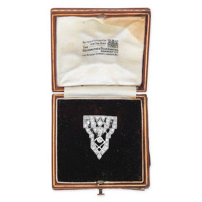 Estate Art Deco Diamond Clip Brooch Circa 1930