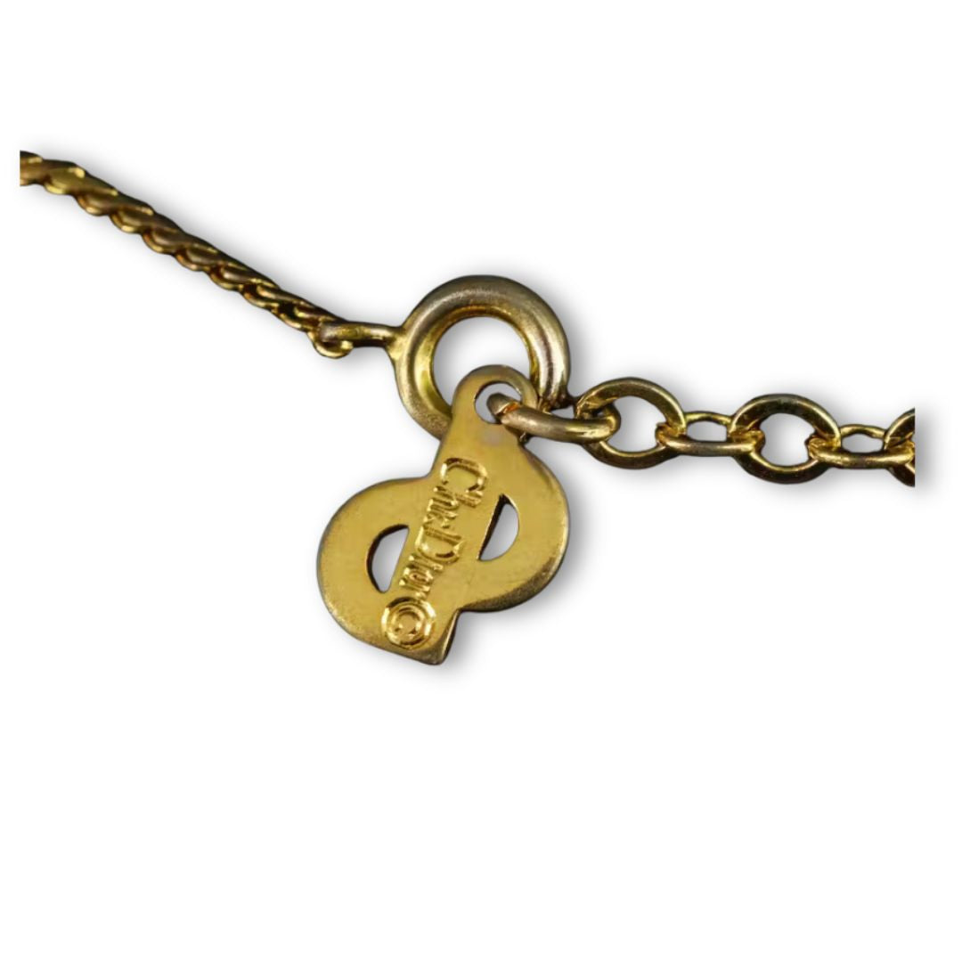 Vintage Christian Dior Logo Necklace