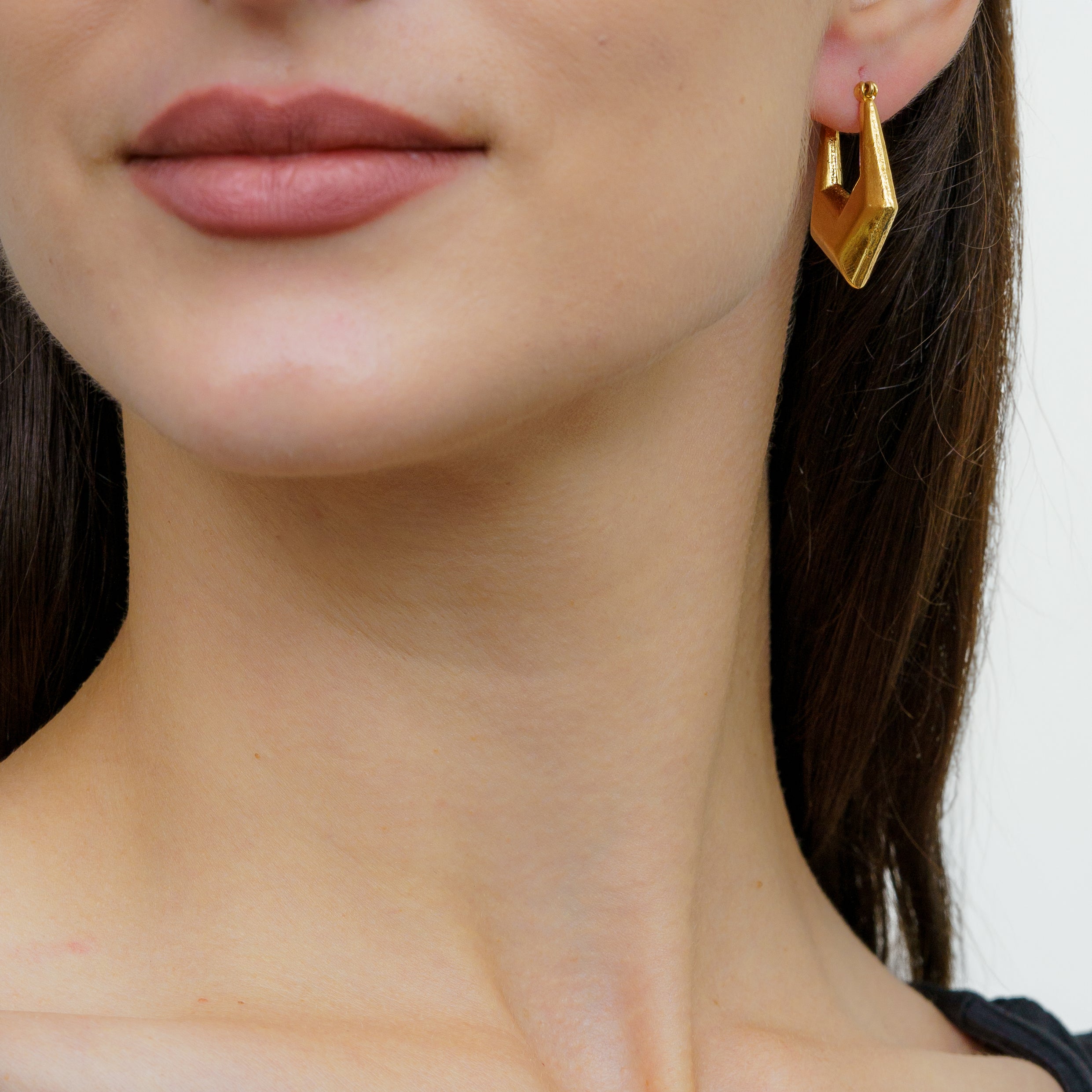 Vintage Octagonal Geometric Hoop Earrings