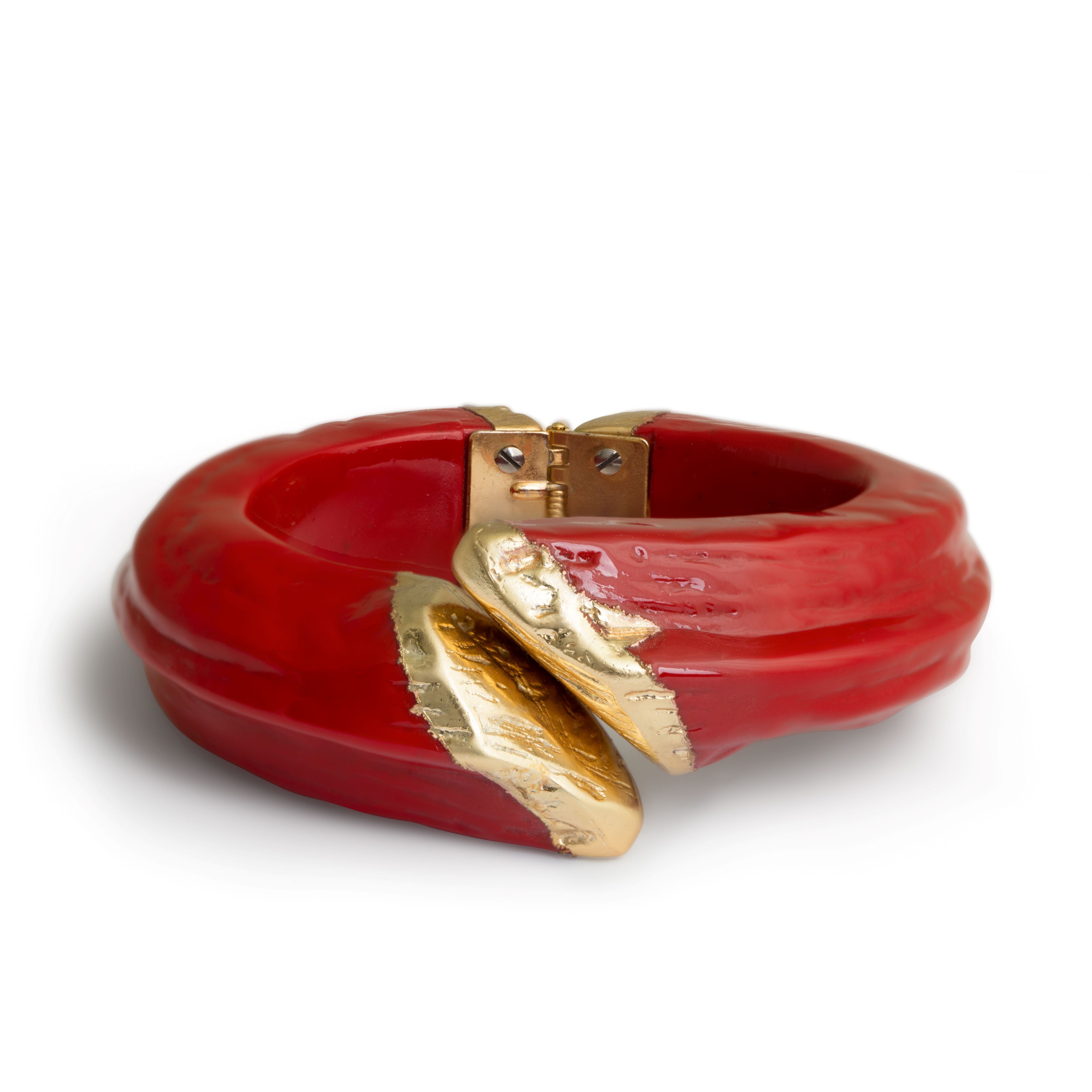 Vintage estate Angela Caputi hinged bangle bracelet 