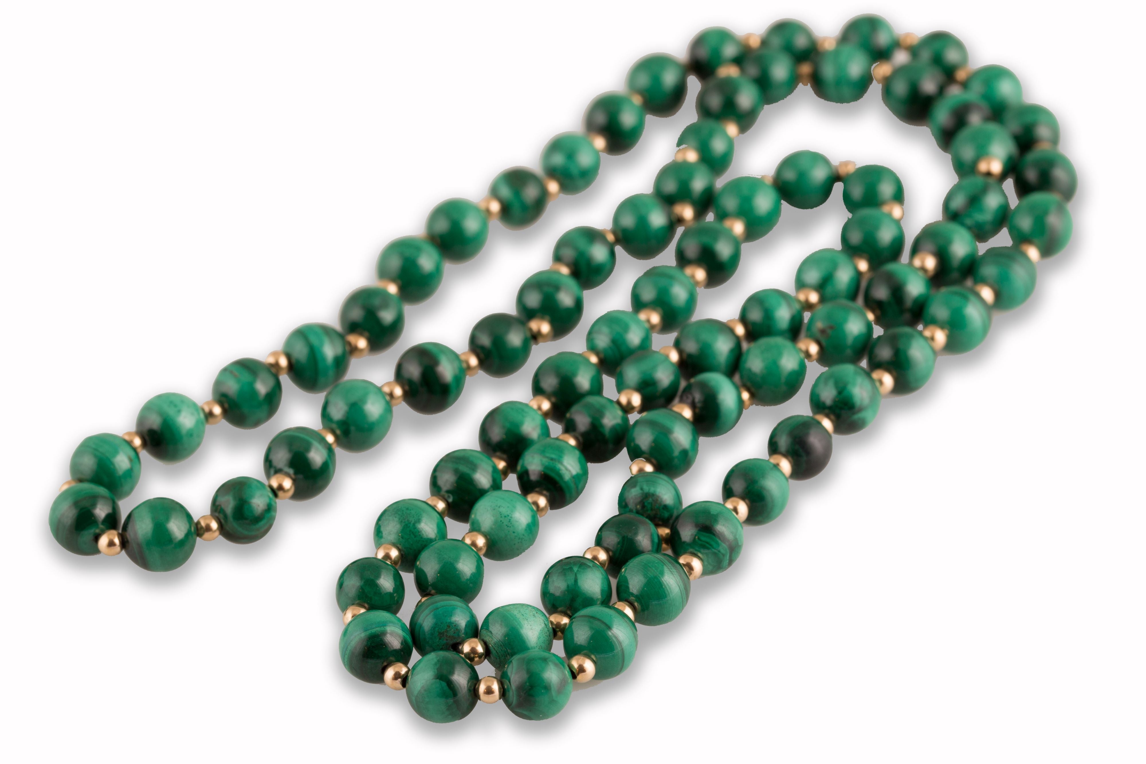 Contemporary Malachite Endless Necklace