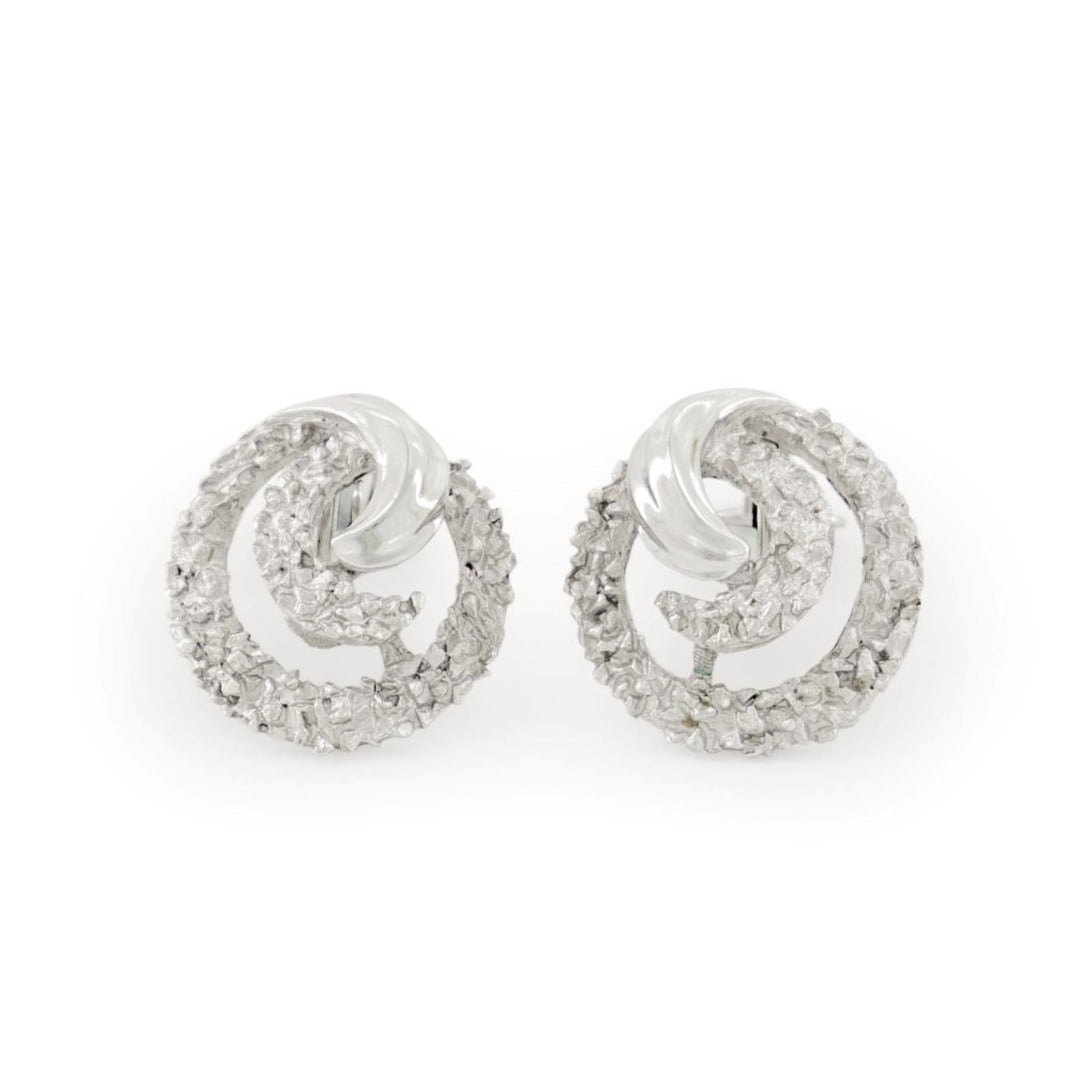 Boucles D'oreilles Clips Vintage Signées TRIFARI - Métal Plaqué Or - Occasion