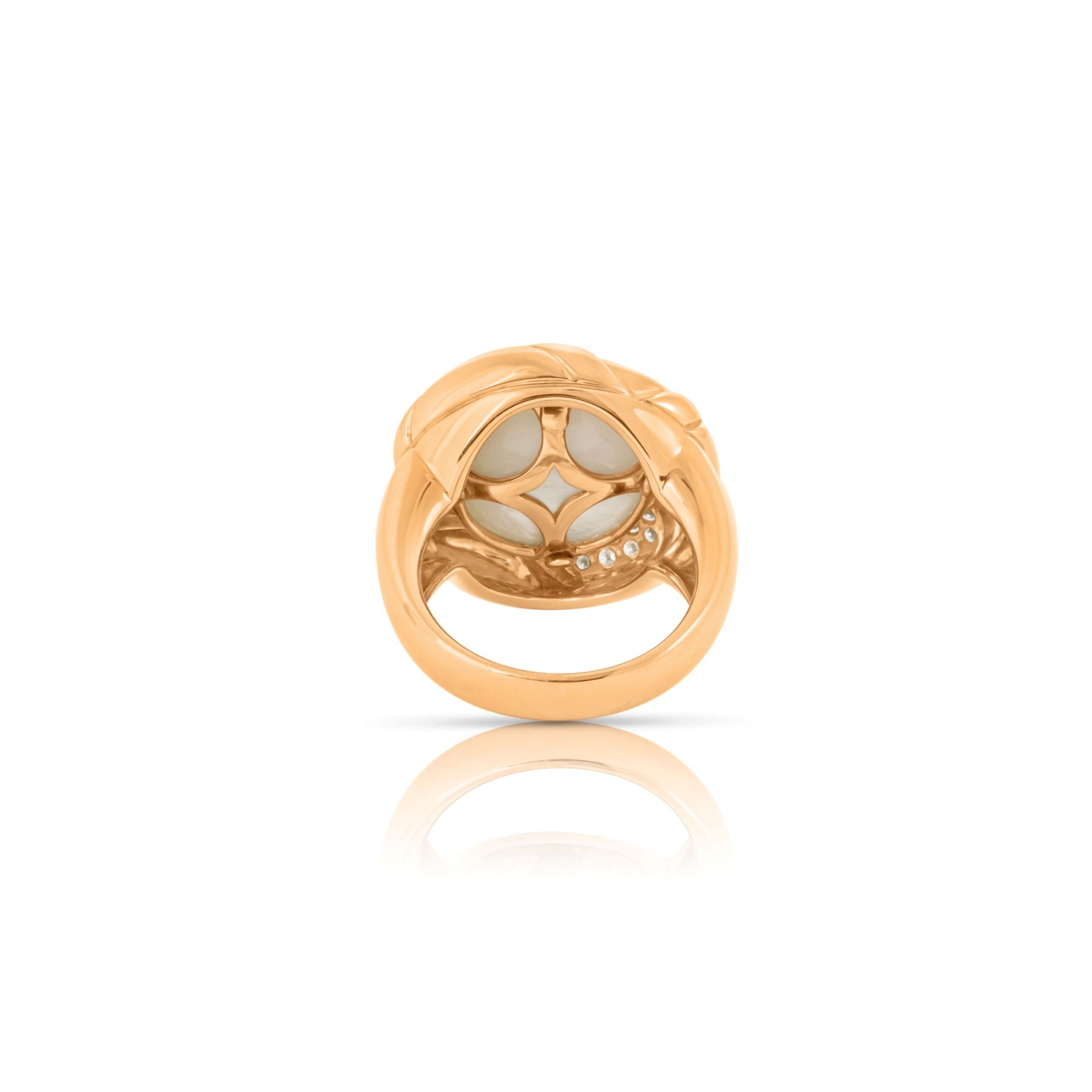 Back view of 1980s-1990s 18ct gold ring.