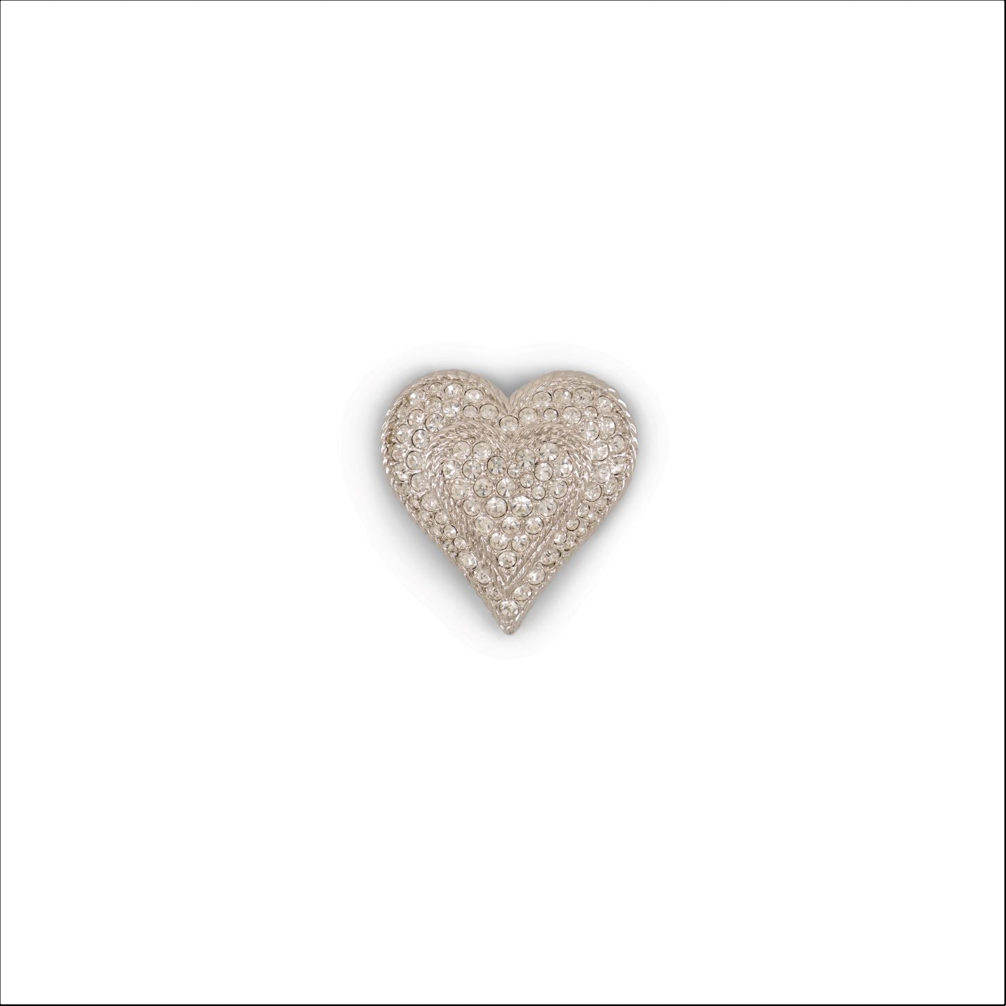 Costume Erwin Pearl Pave heart converter brooch