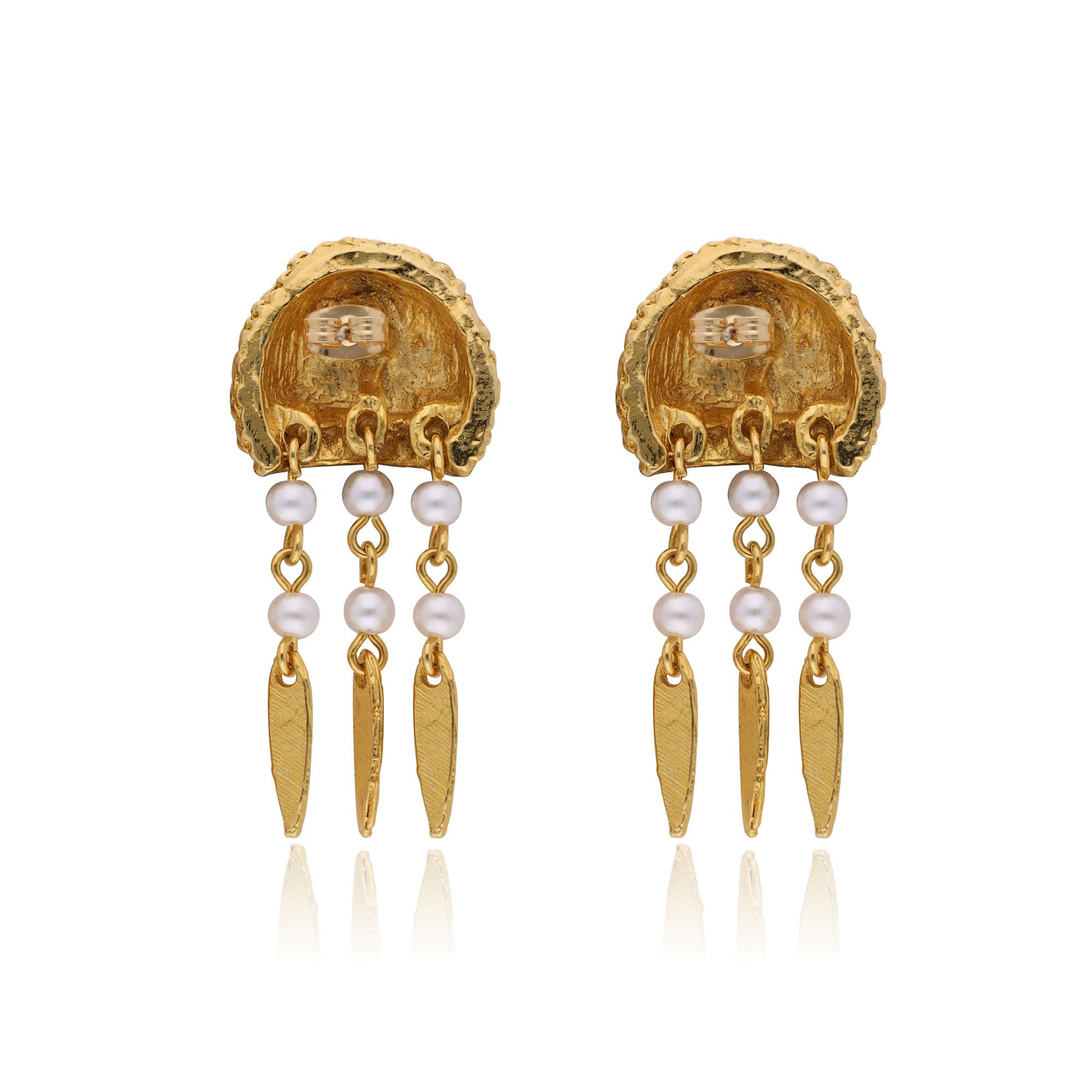 Vintage jelly fish dangling earrings