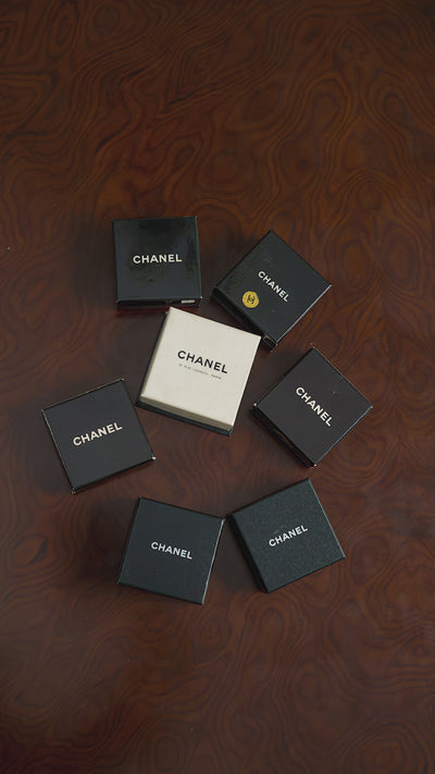 Chanel Flower Cutout Logo Earrings