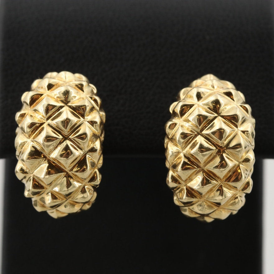 Boucles d'oreilles hérissées de style Huggie