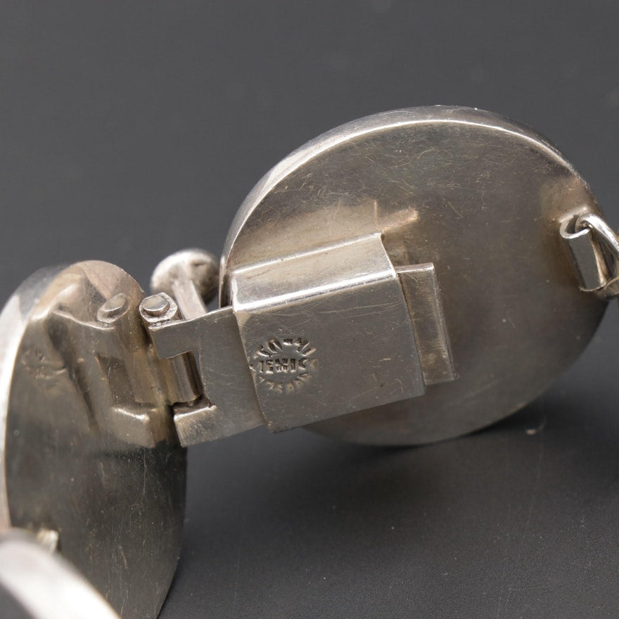 Vintage Mexican Sterling Silver Button Bracelet