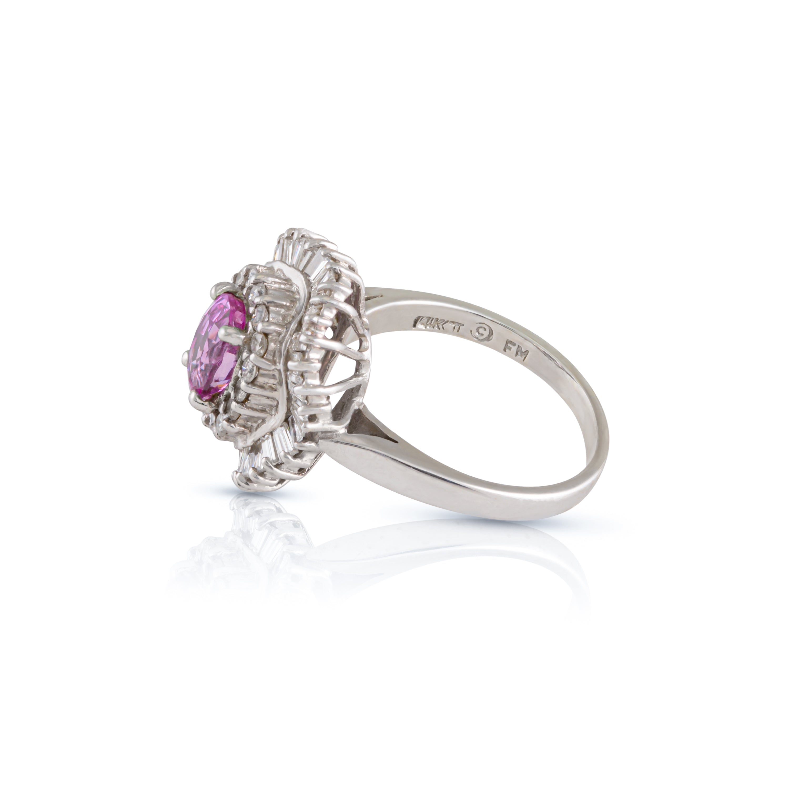 Ballerina Pink Sapphire and Diamond Ring