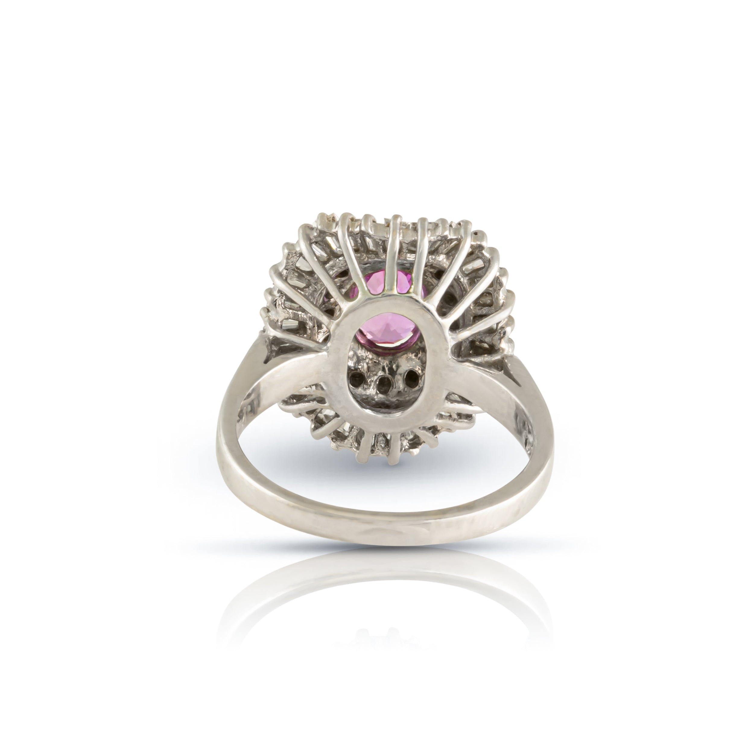 Bague Ballerine Saphir Rose et Diamants