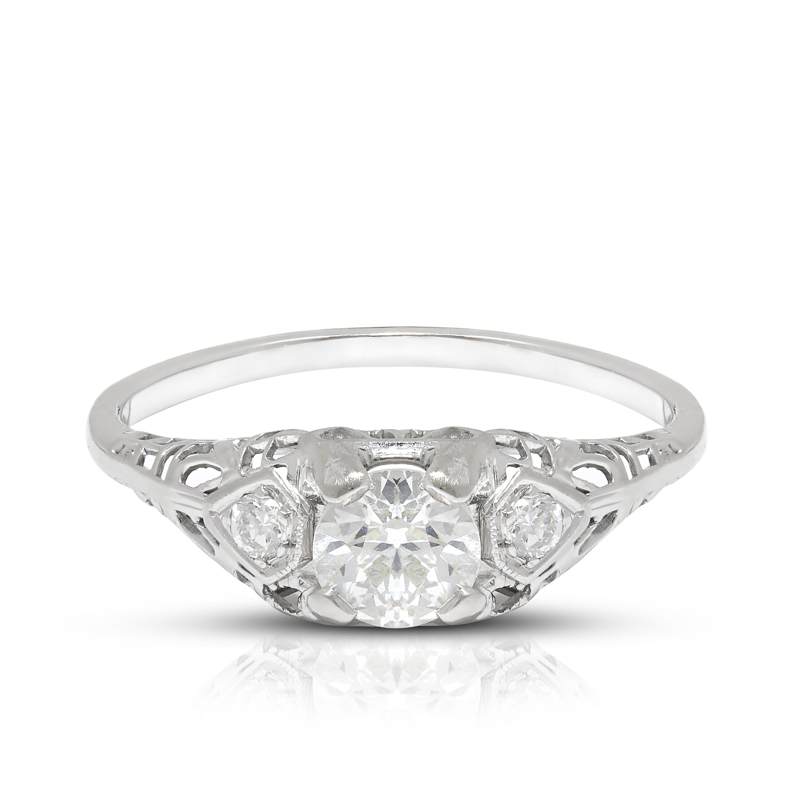 Art Deco Diamond Openwork Ring