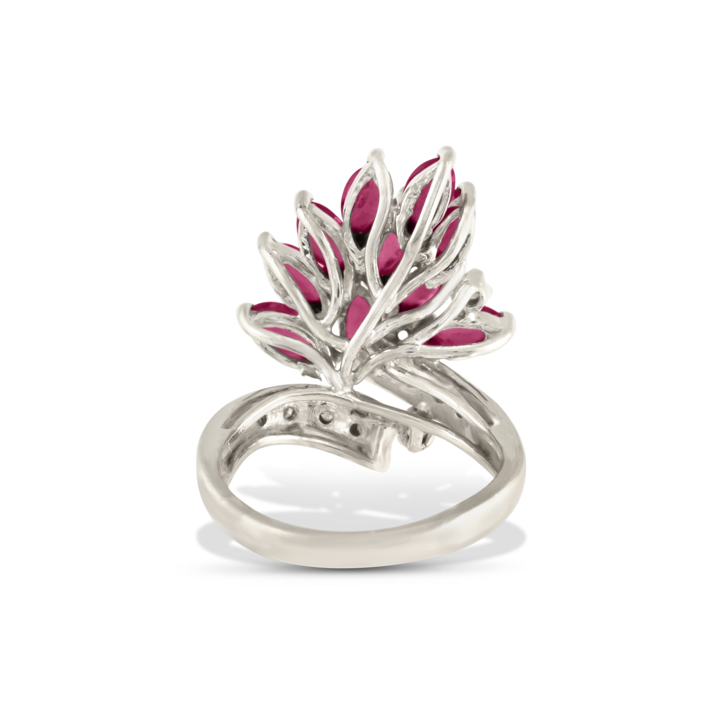 Bague Estate Ruby et Diamond Grapevine