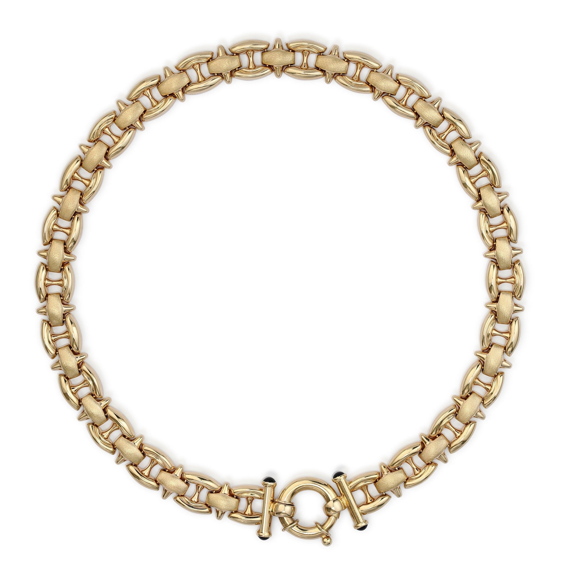 Contemporary Italian 14ct Gold Collar Necklace