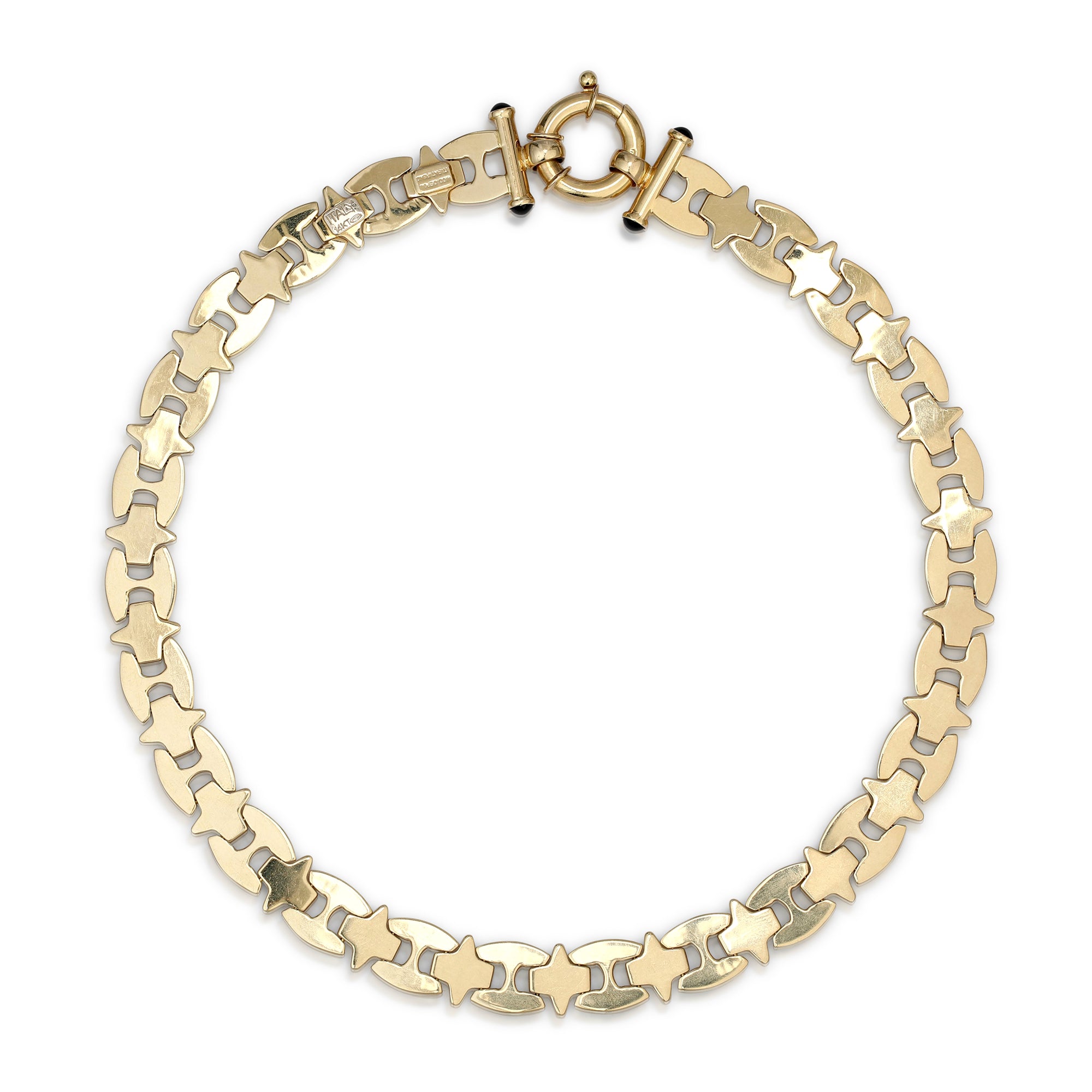 Contemporary Italian 14ct Gold Collar Necklace