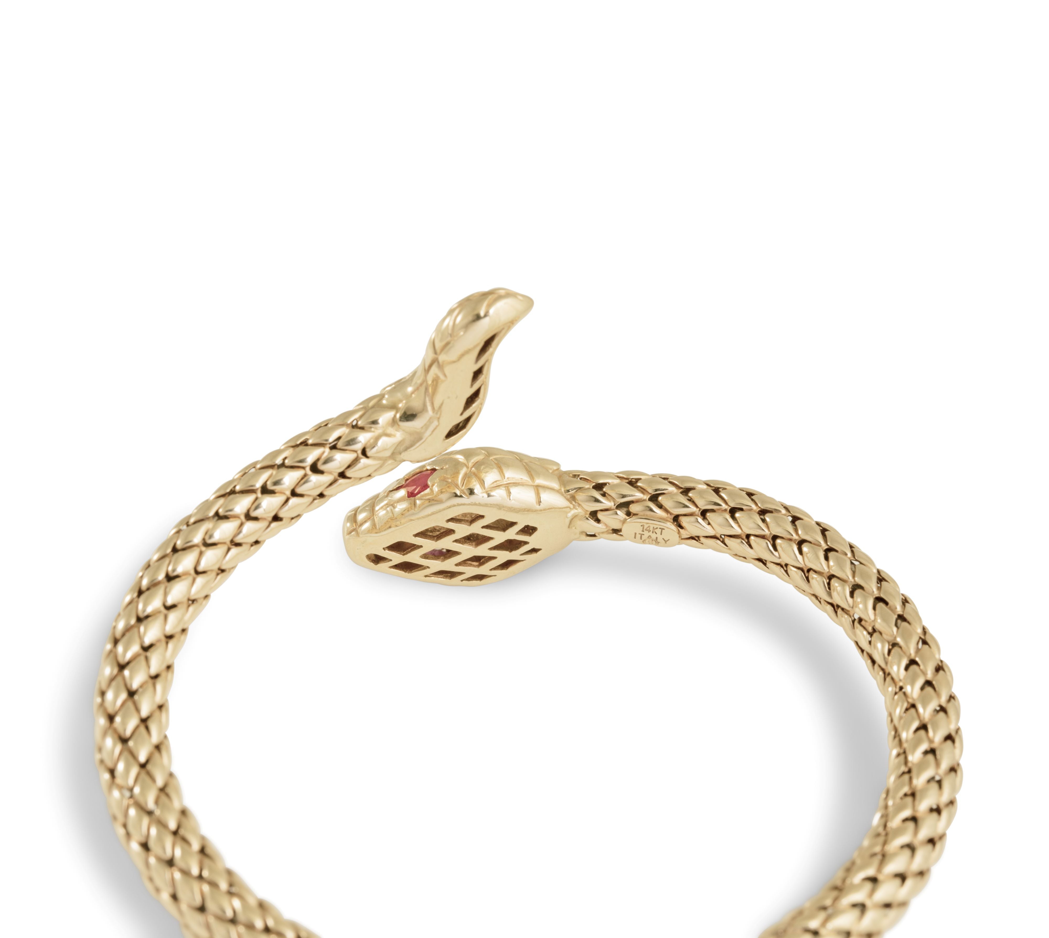 Ruby Eyed Snake Bracelet