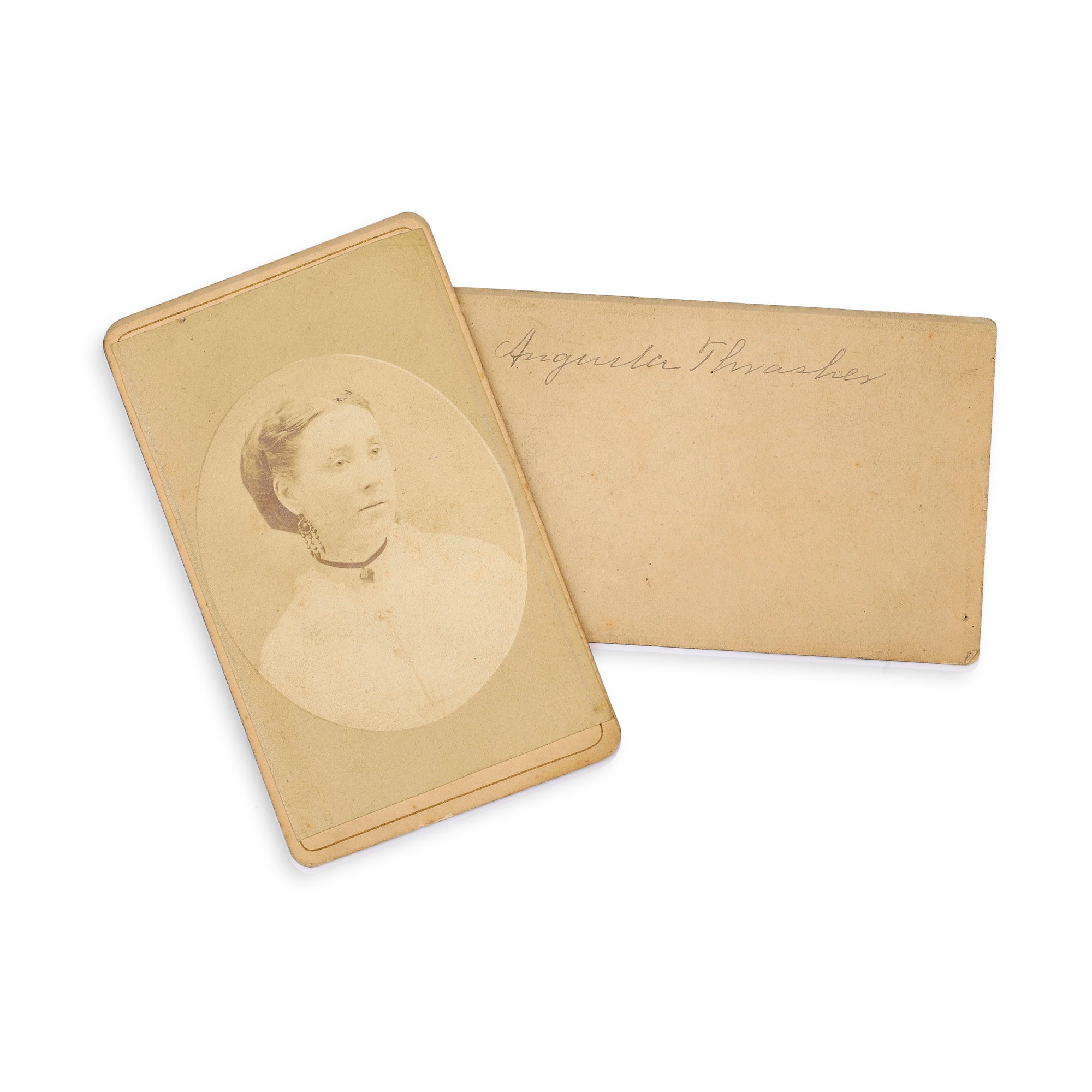 Victorian signed portraits of Augusta Thrasher.