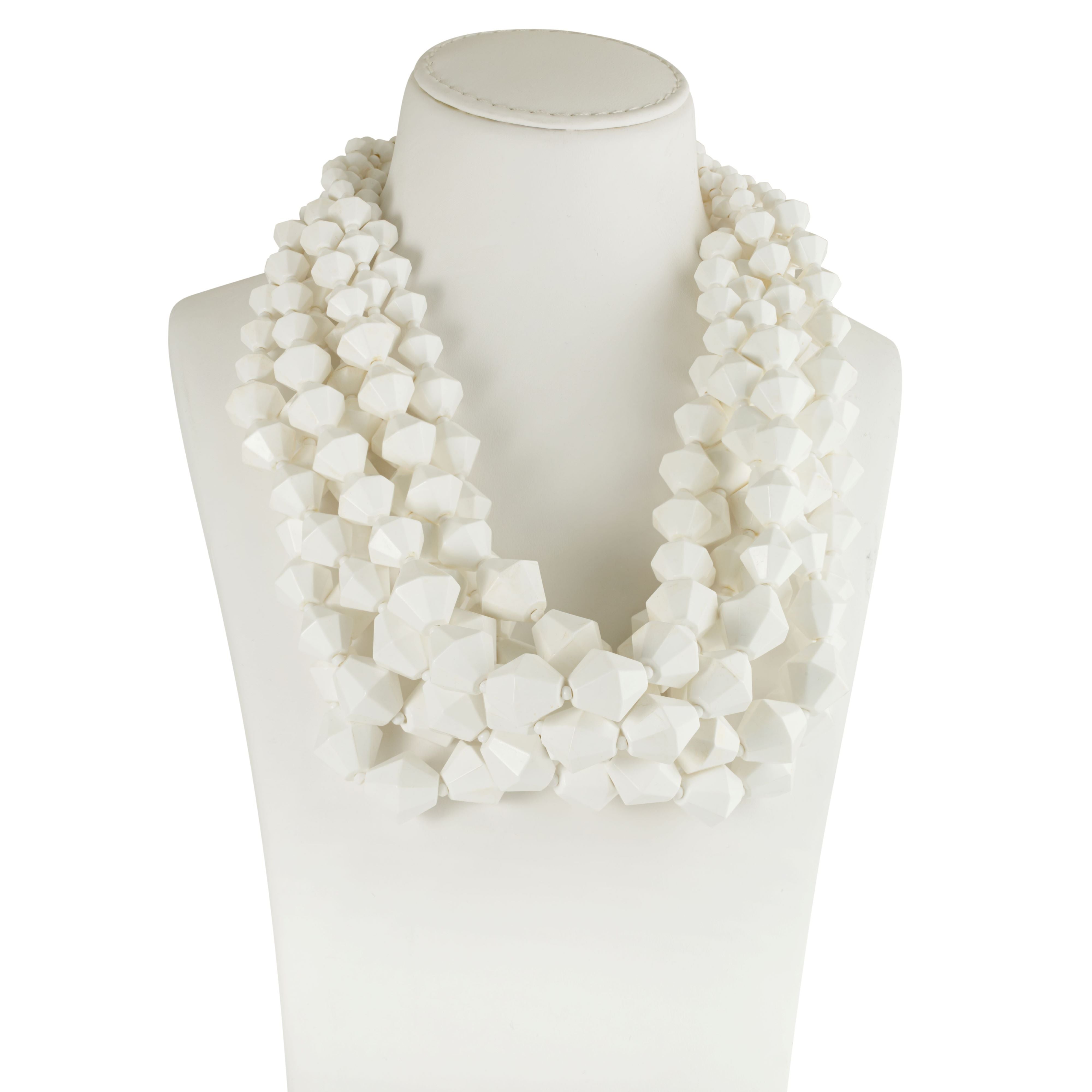 Estate Angela Caputi Italian Resin Multi-Strand Necklace and Earrings