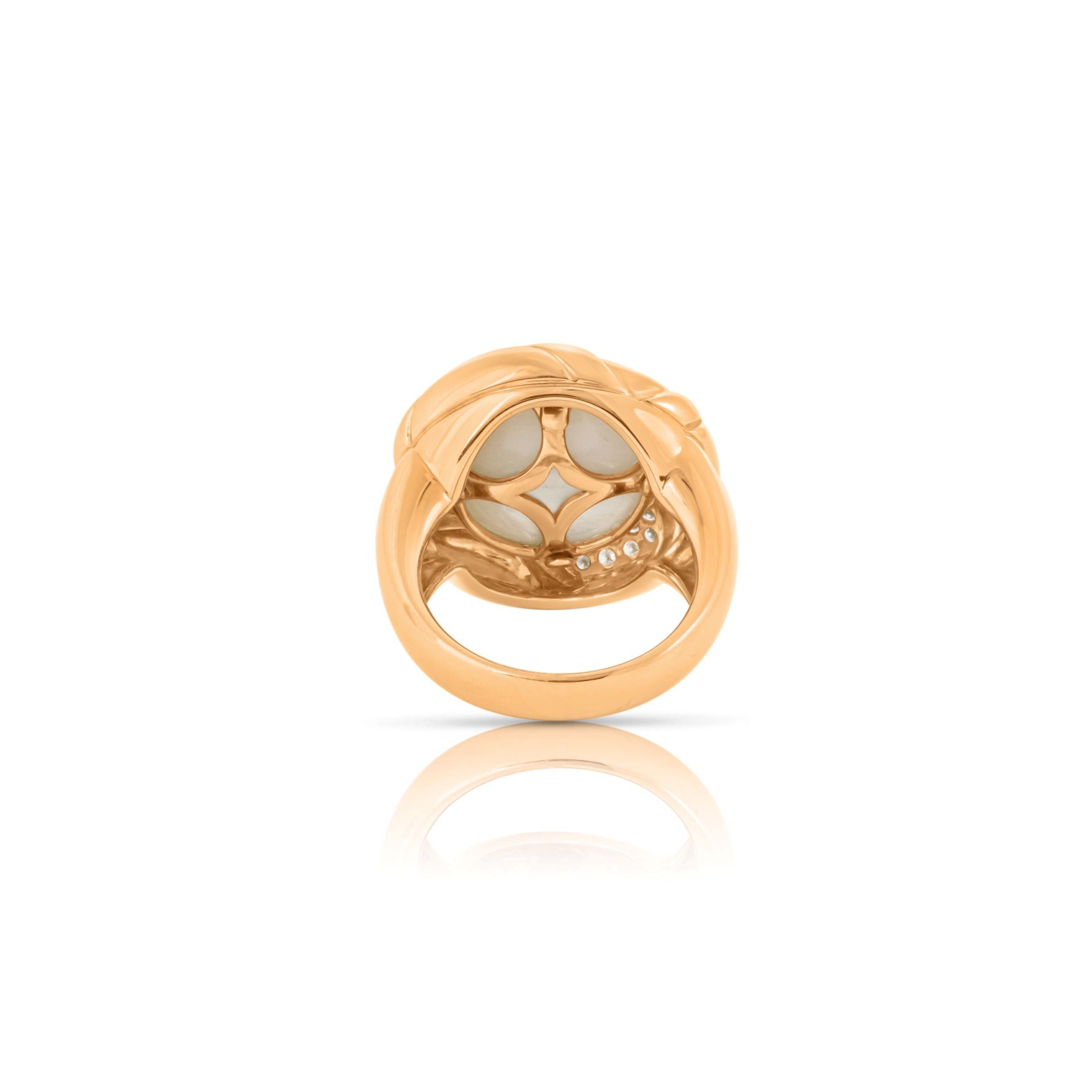 Back view of 1980s-1990s 18ct gold ring.