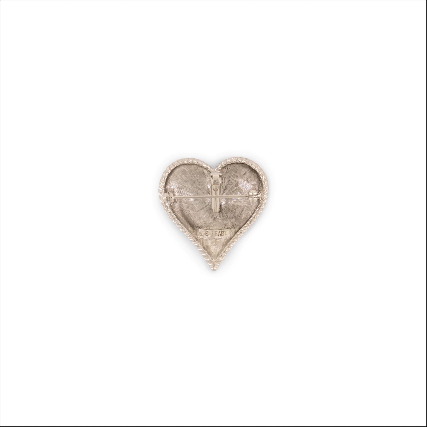 Costume Erwin Pearl Pave heart converter brooch