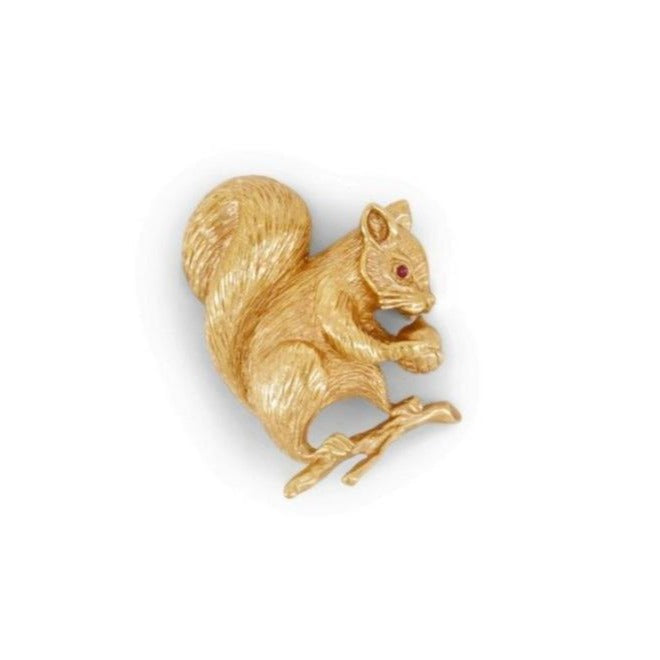 Krementz Costume Squirrel Brooch